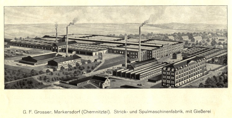 Fa. G.F. Großer; Strick- und Spulmaschinenfabrik, mit Gießerei
